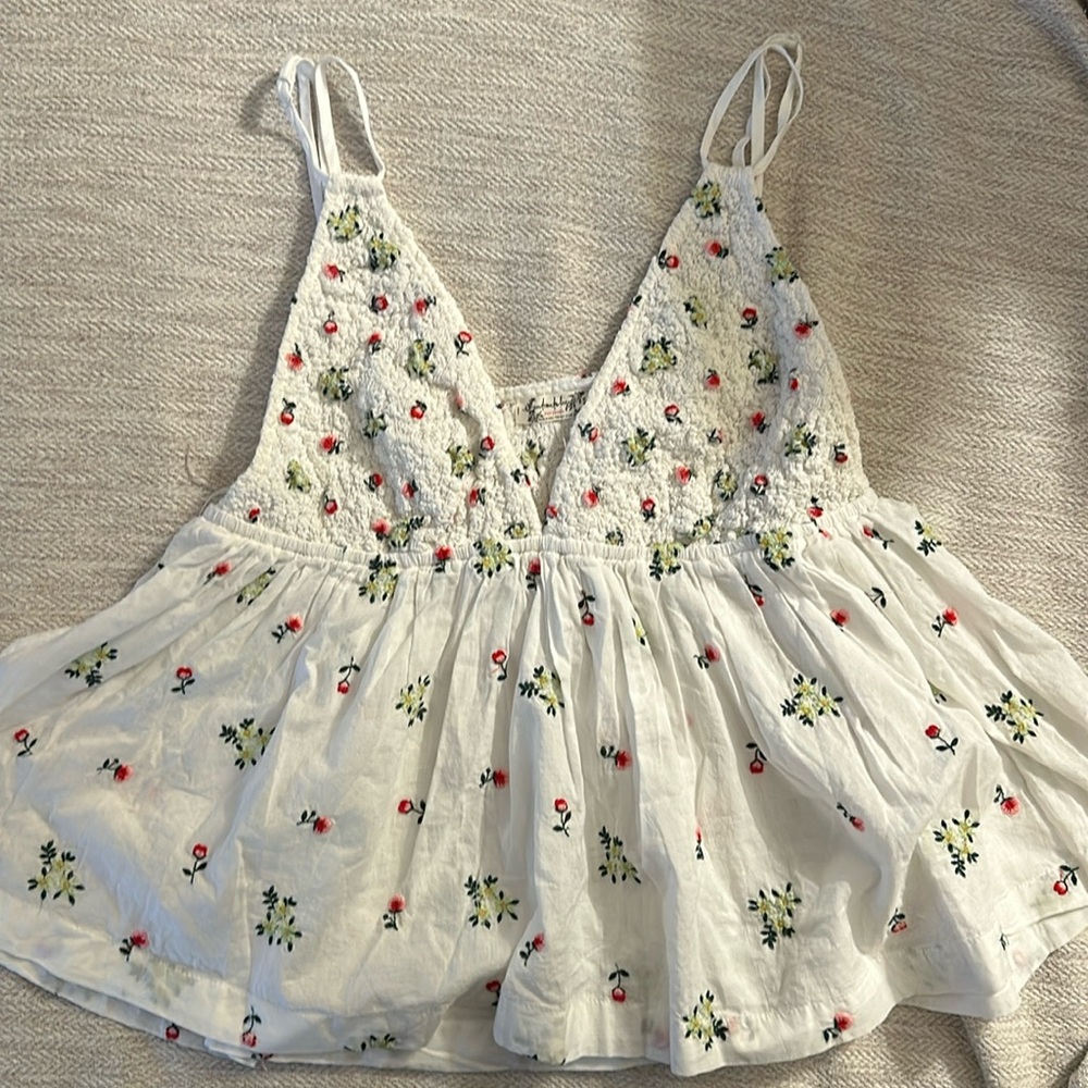 Free People Out of Town Embroidered Cami